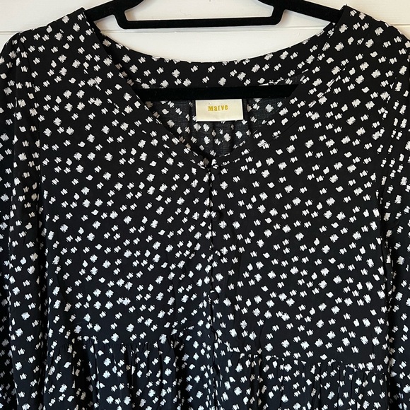 Anthropologie Maeve Lila Ruffle Tiered Button Down Tunic Top - Picture 3 of 8